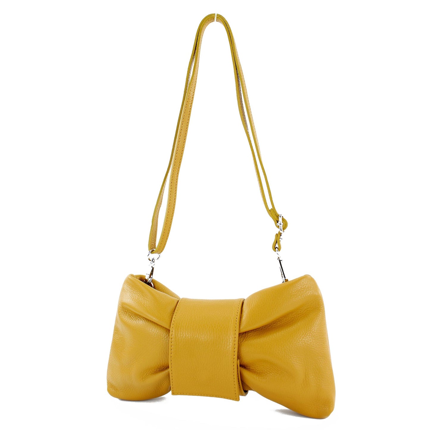 modamoda de T214 Damen Leder Umhängetasche Clutch Schultertasche Schleife handmade in Italy