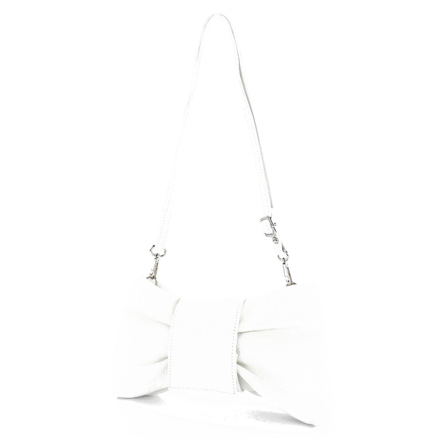 modamoda de T214 Damen Leder Umhängetasche Clutch Schultertasche Schleife handmade in Italy