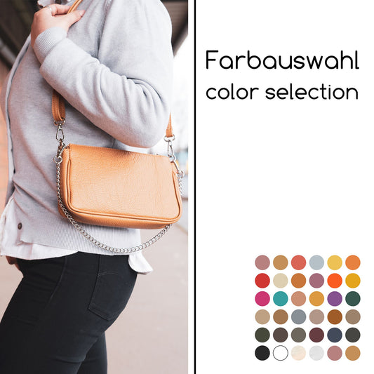 modamoda de - T237 - Umhängetasche Klein Small aus ital. Leder