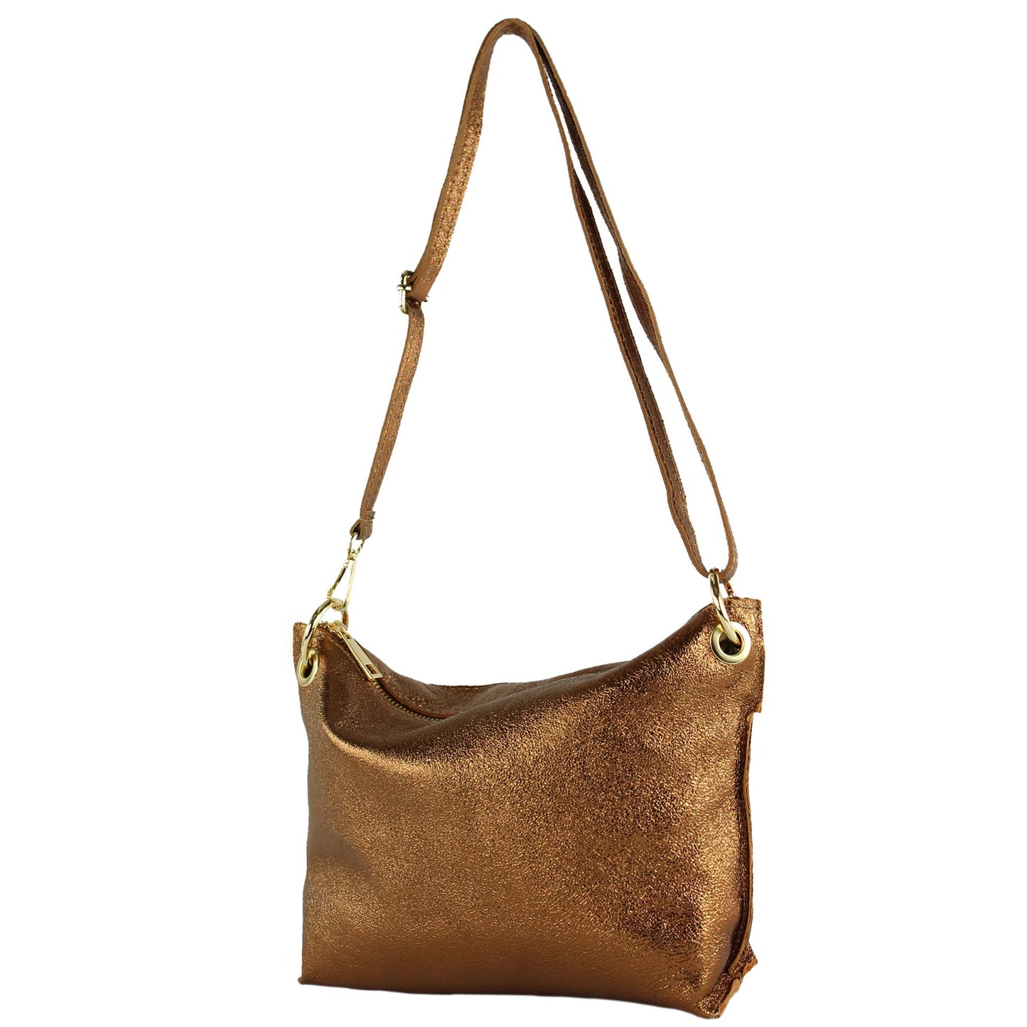 modamoda de - T243 - ital. Umhängetasche Klein Small aus Leder