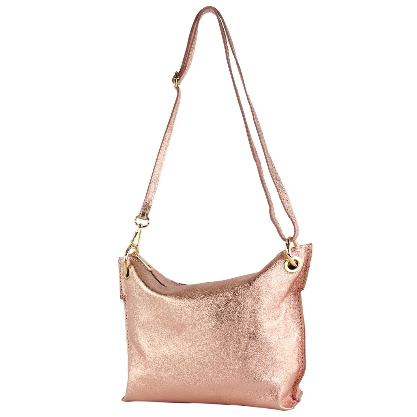 modamoda de - T243 - ital. Umhängetasche Klein Small aus Leder