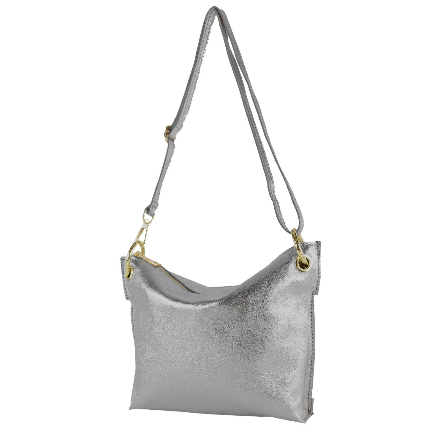 modamoda de - T243 - ital. Umhängetasche Klein Small aus Leder