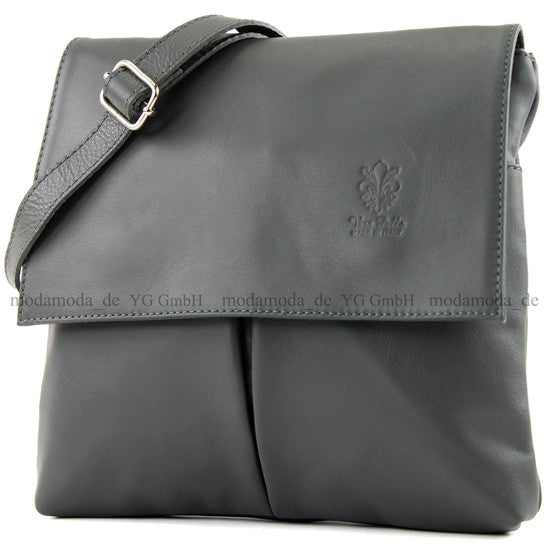 modamoda de T63 Damen Nappaleder Umhängetasche Schultertasche handmade in Italy