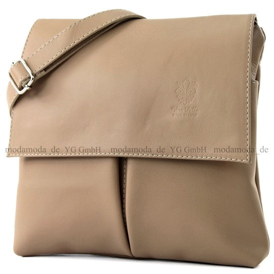 modamoda de T63 Damen Nappaleder Umhängetasche Schultertasche handmade in Italy