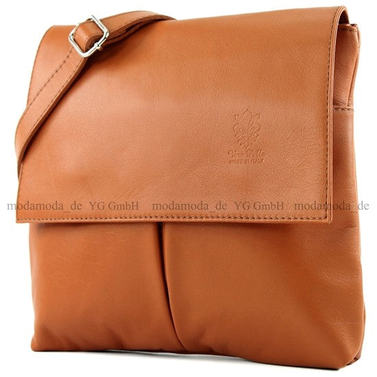 modamoda de T63 Damen Nappaleder Umhängetasche Schultertasche handmade in Italy