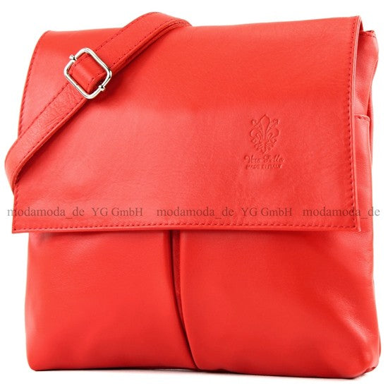 modamoda de T63 Damen Nappaleder Umhängetasche Schultertasche handmade in Italy