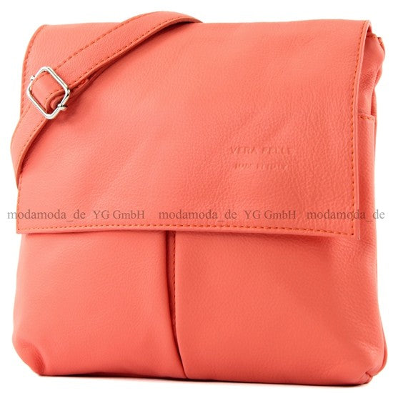 modamoda de T63 Damen Nappaleder Umhängetasche Schultertasche handmade in Italy
