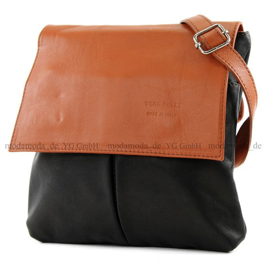 modamoda de T63 Damen Nappaleder Umhängetasche Schultertasche handmade in Italy
