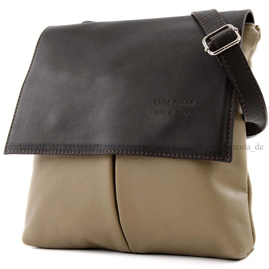 modamoda de T63 Damen Nappaleder Umhängetasche Schultertasche handmade in Italy