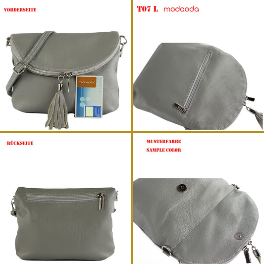 modamoda de T07LEDER Damen Leder kleine Umhängetasche Abendtasche handmade in Italy