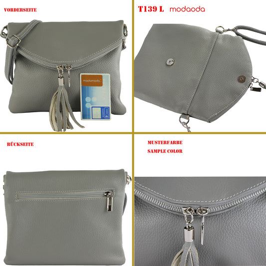 modamoda de T139 LEDER Damen Leder Umhängetasche Abendtasche Klein handmade in Italy