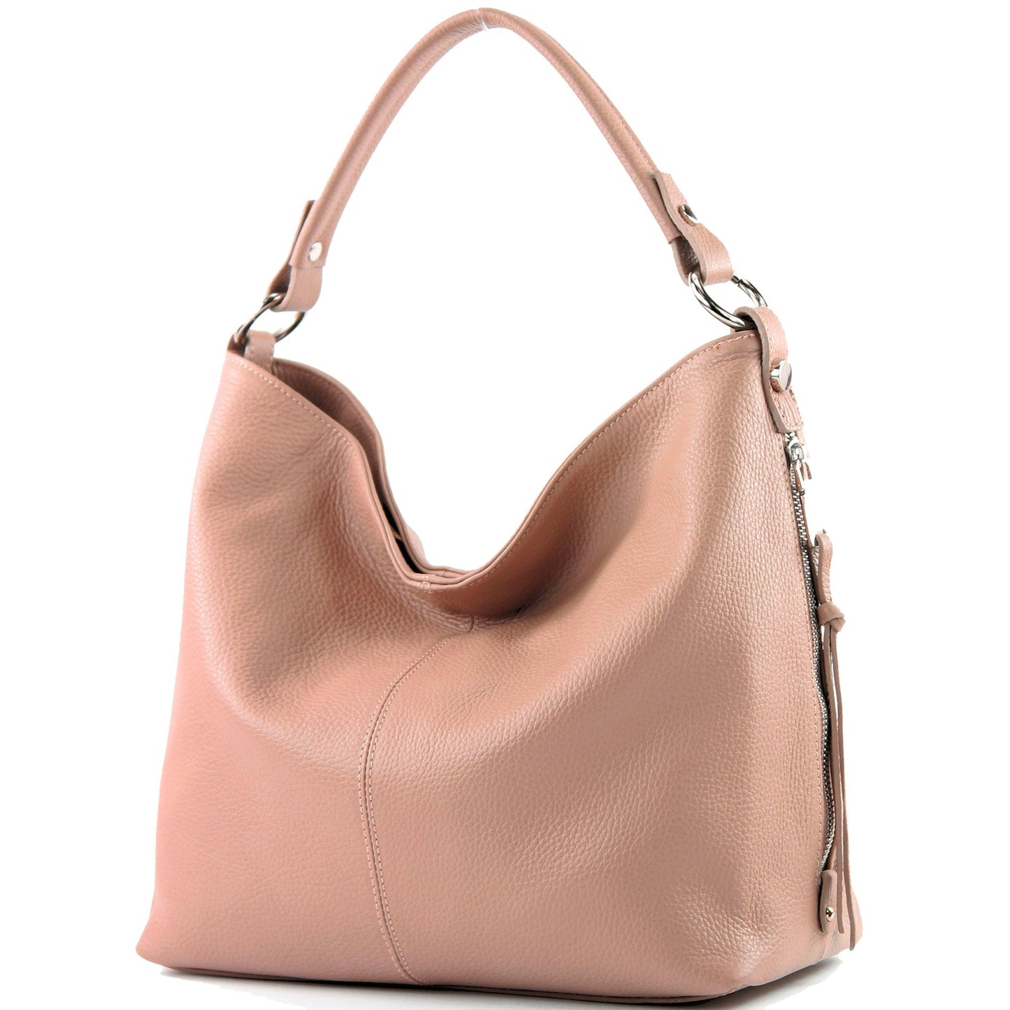 modamoda de T160 Damen Leder Schultertasche Henkeltasche Large handmade in Italy