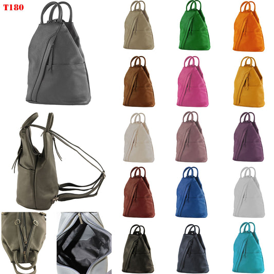 modamoda de - T180 - Damen Rucksack Tasche aus ital. Leder
