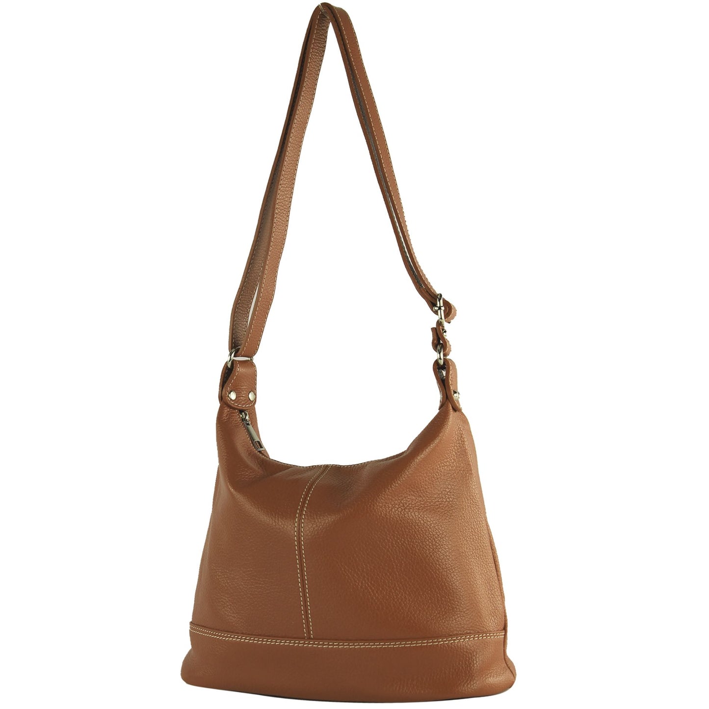 modamoda de T251 Damen Leder Schultertasche Umhängetasche handmade in Italy