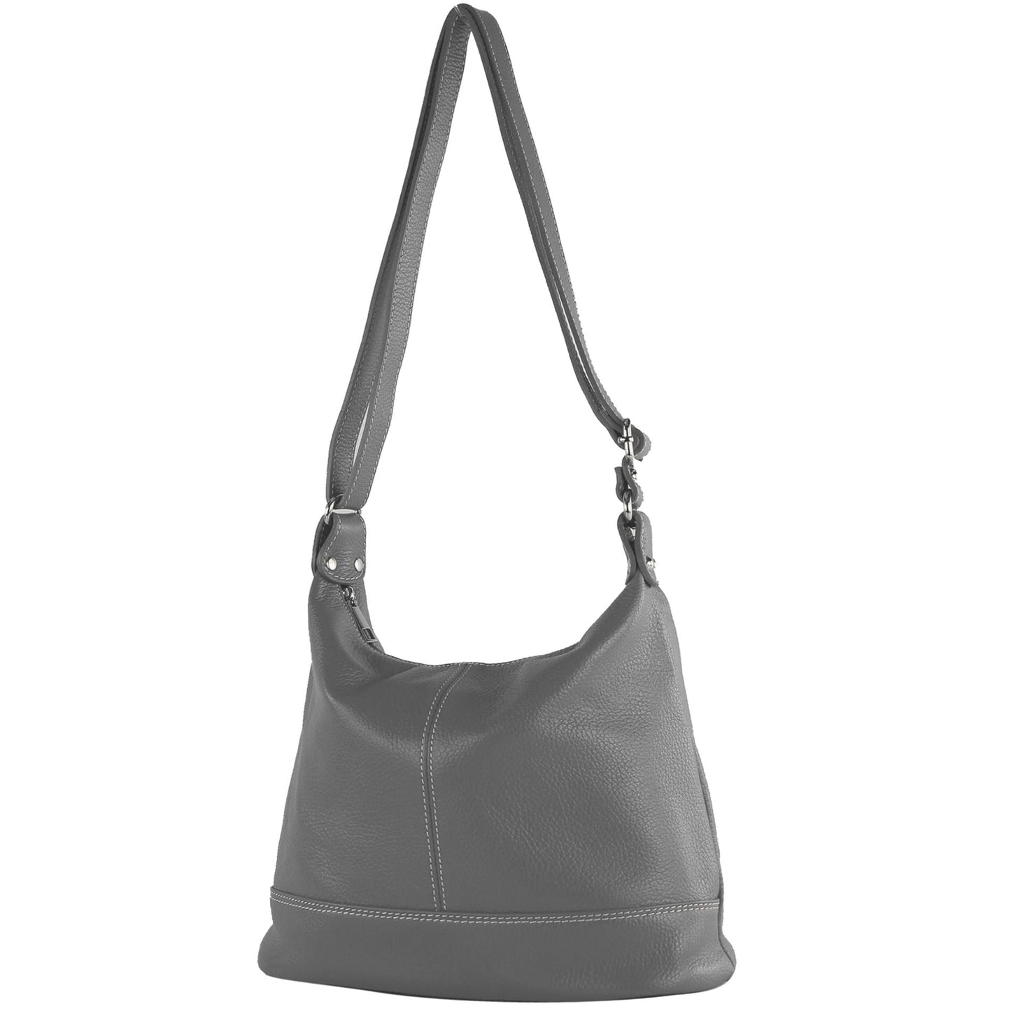 modamoda de T251 Damen Leder Schultertasche Umhängetasche handmade in Italy