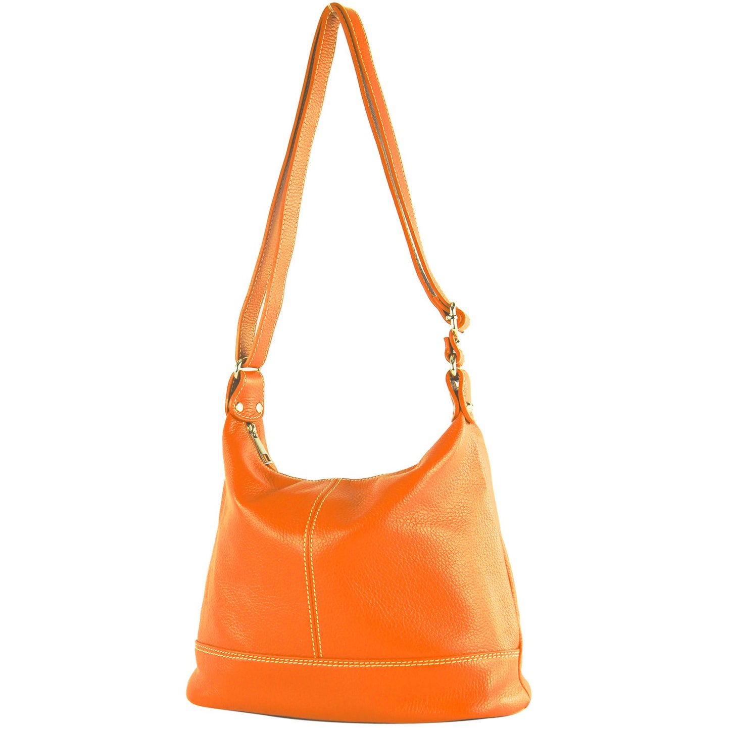 modamoda de T251 Damen Leder Schultertasche Umhängetasche handmade in Italy