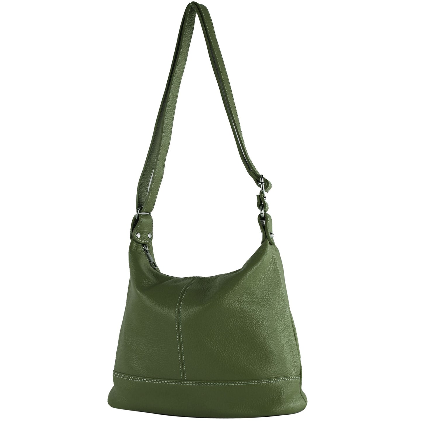 modamoda de T251 Damen Leder Schultertasche Umhängetasche handmade in Italy