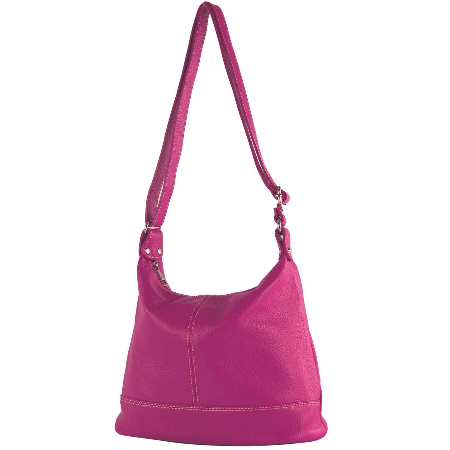 modamoda de T251 Damen Leder Schultertasche Umhängetasche handmade in Italy
