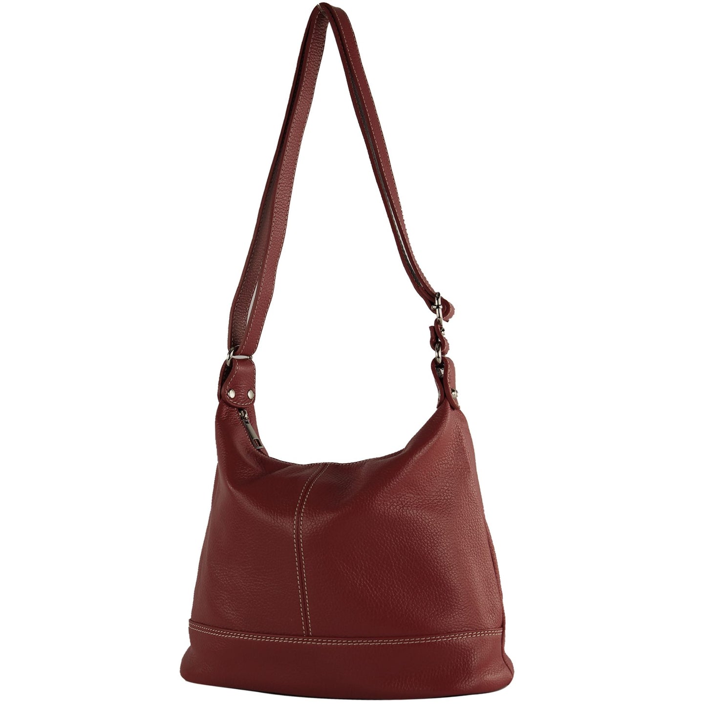 modamoda de T251 Damen Leder Schultertasche Umhängetasche handmade in Italy