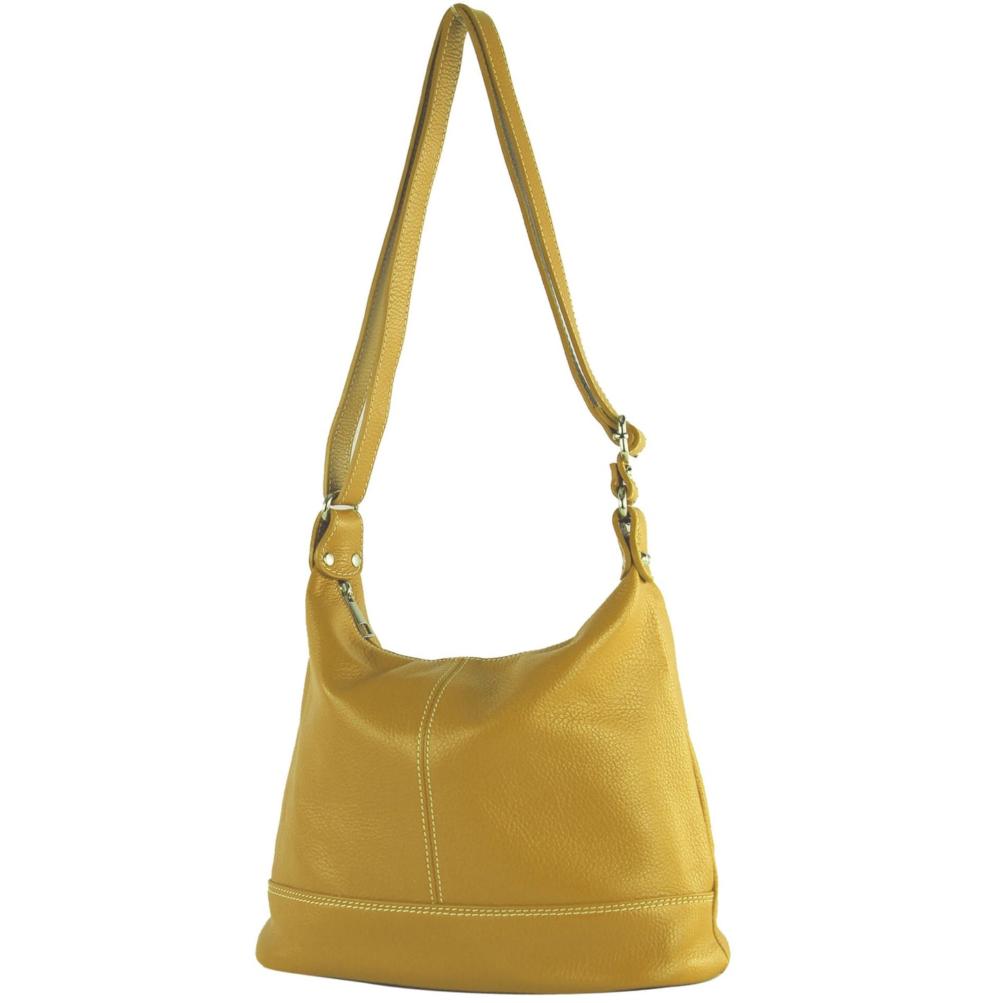 modamoda de T251 Damen Leder Schultertasche Umhängetasche handmade in Italy