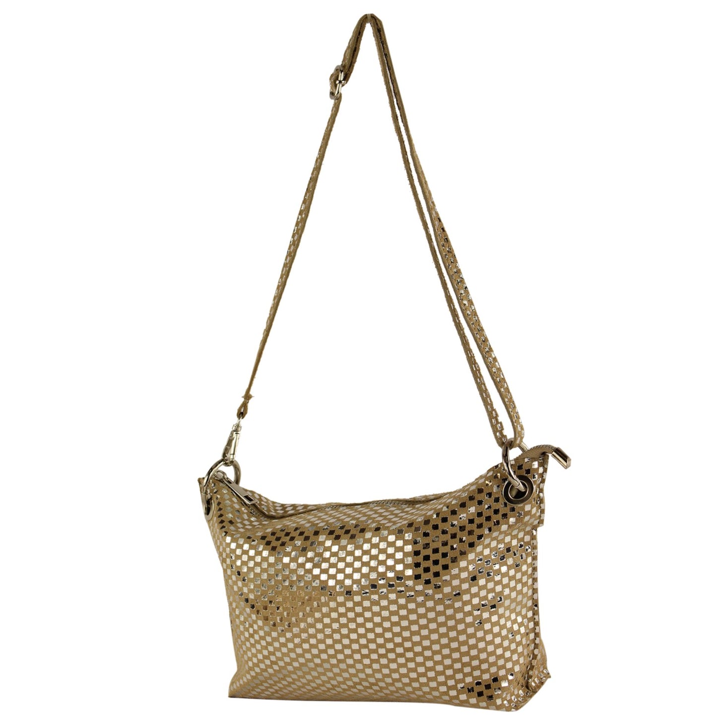 modamoda de - T252 - ital. Umhängetasche Small aus Wildleder