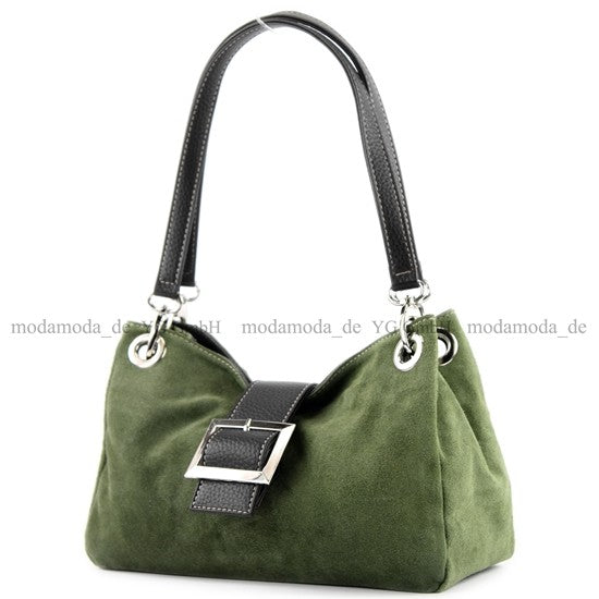 modamoda de - TL02 - ital Kleine Henkeltasche aus Wildleder