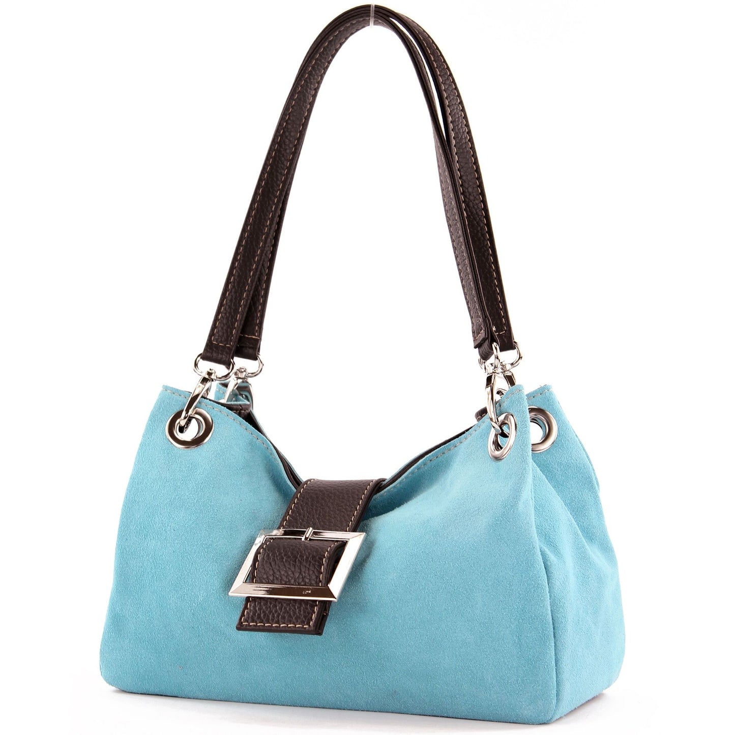modamoda de - TL02 - ital Kleine Henkeltasche aus Wildleder
