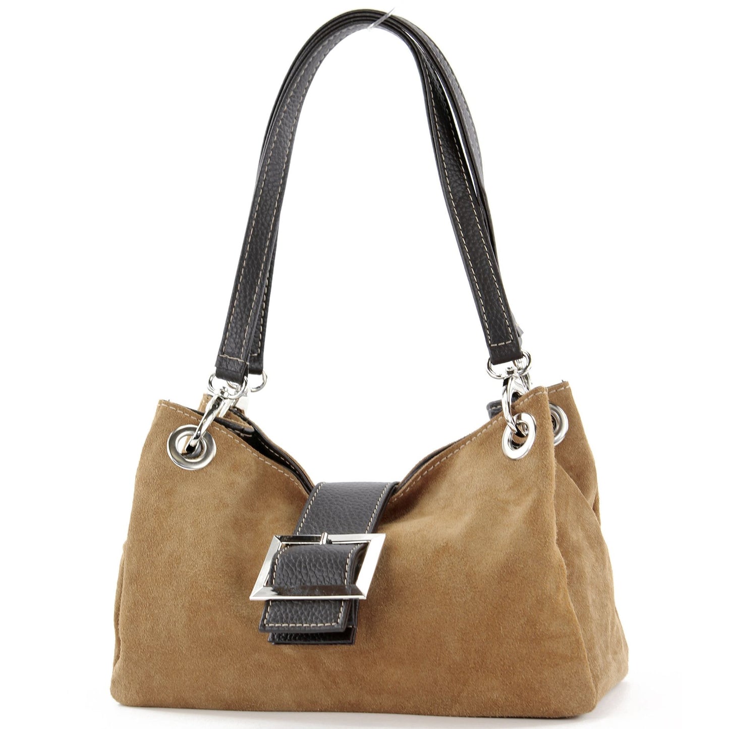 modamoda de - TL02 - ital Kleine Henkeltasche aus Wildleder