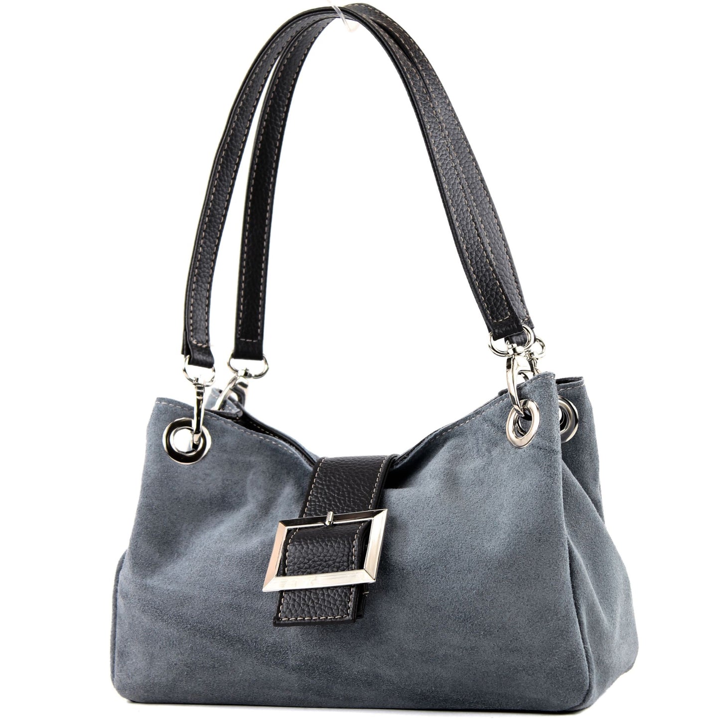 modamoda de - TL02 - ital Kleine Henkeltasche aus Wildleder