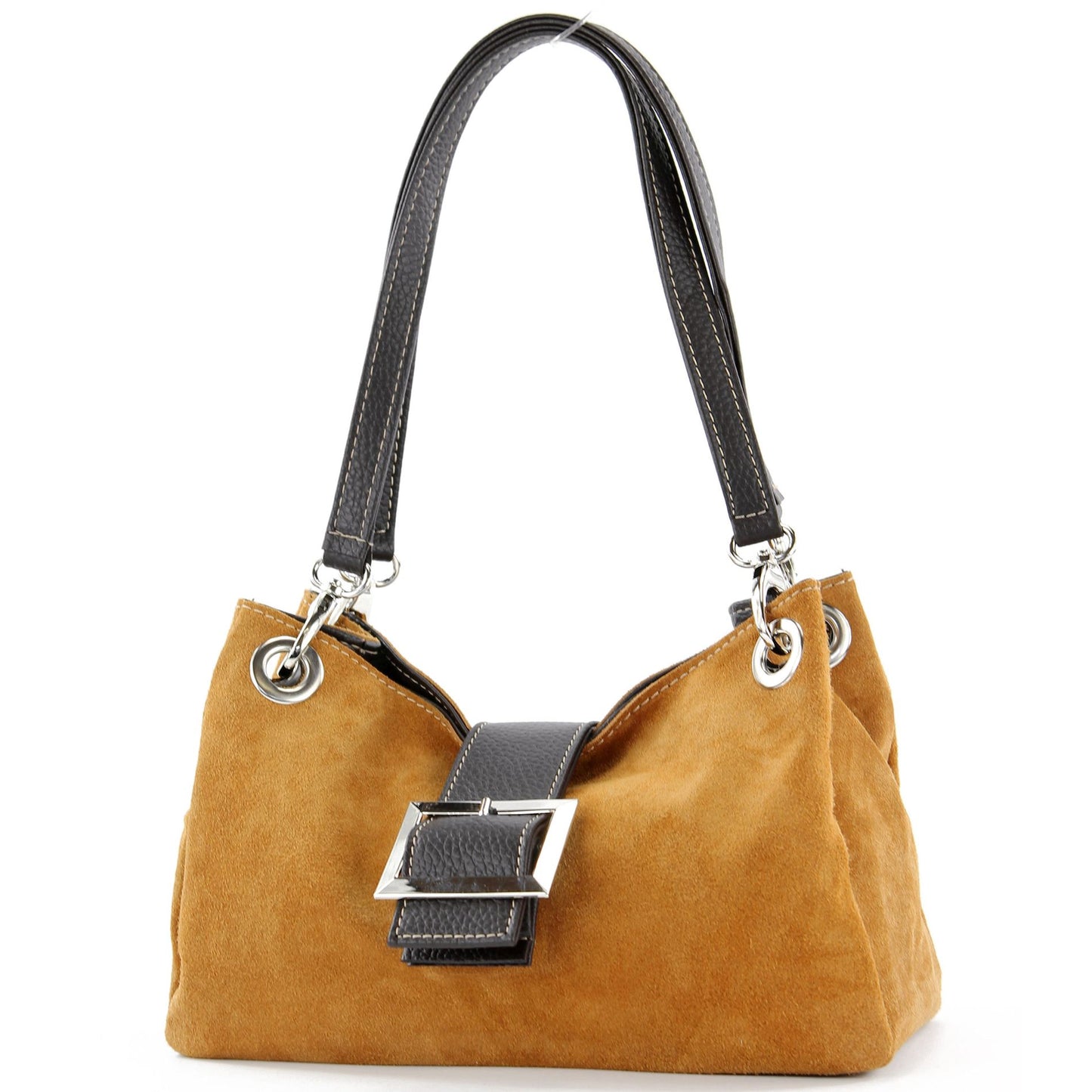 modamoda de - TL02 - ital Kleine Henkeltasche aus Wildleder