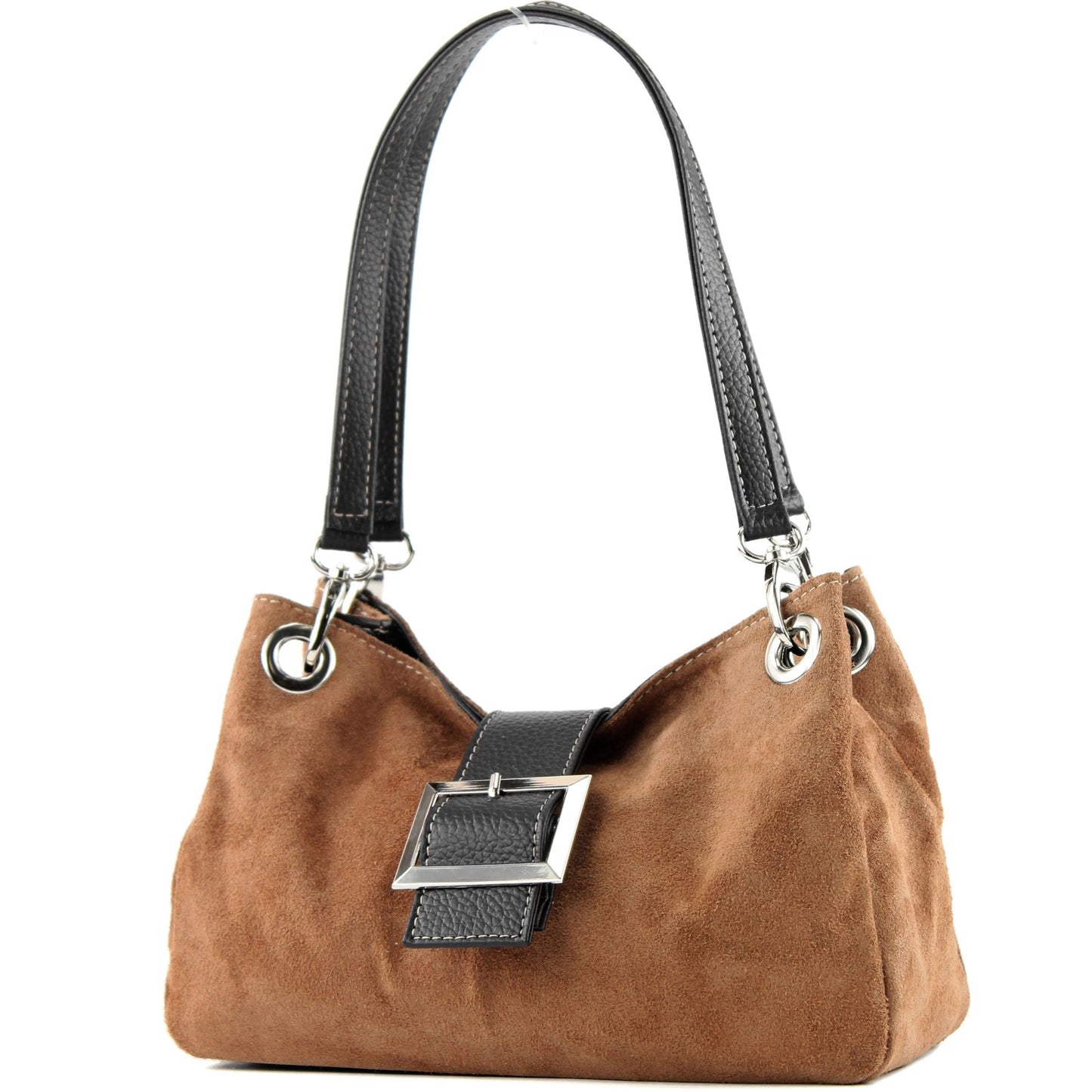 modamoda de - TL02 - ital Kleine Henkeltasche aus Wildleder