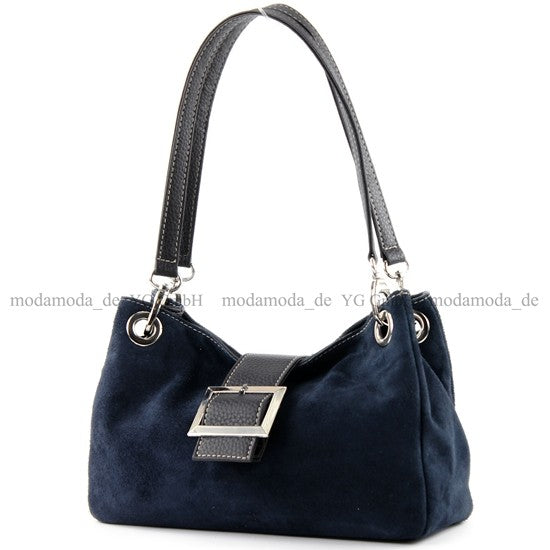modamoda de - TL02 - ital Kleine Henkeltasche aus Wildleder