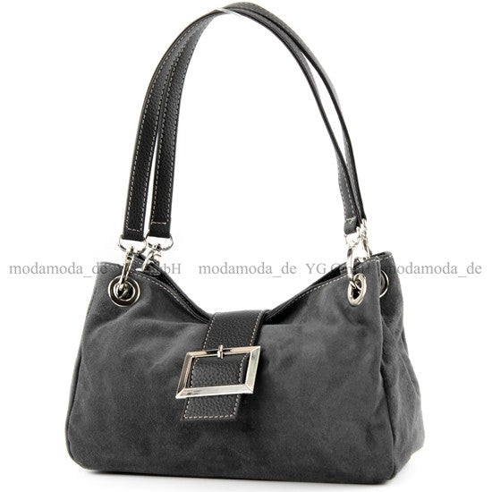 modamoda de - TL02 - ital Kleine Henkeltasche aus Wildleder