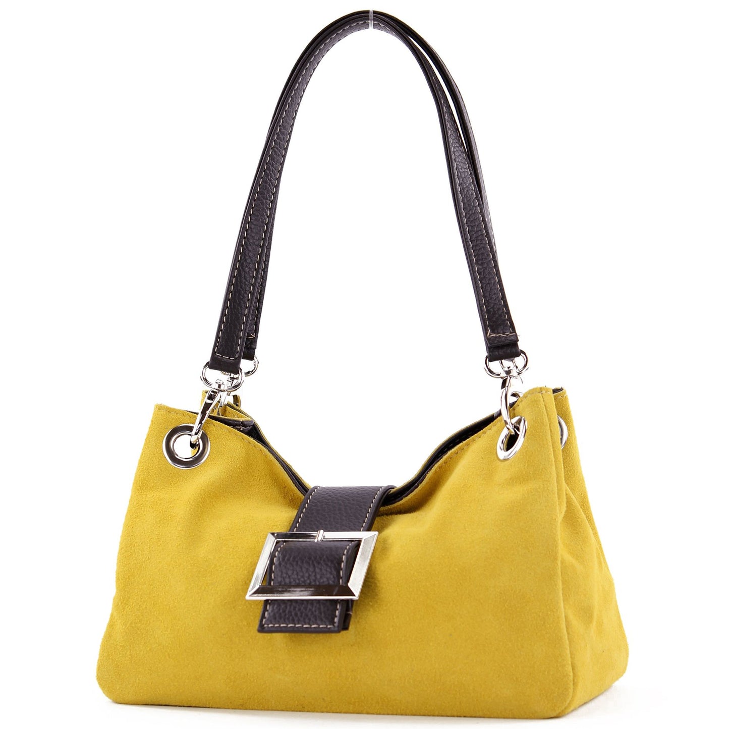 modamoda de - TL02 - ital Kleine Henkeltasche aus Wildleder