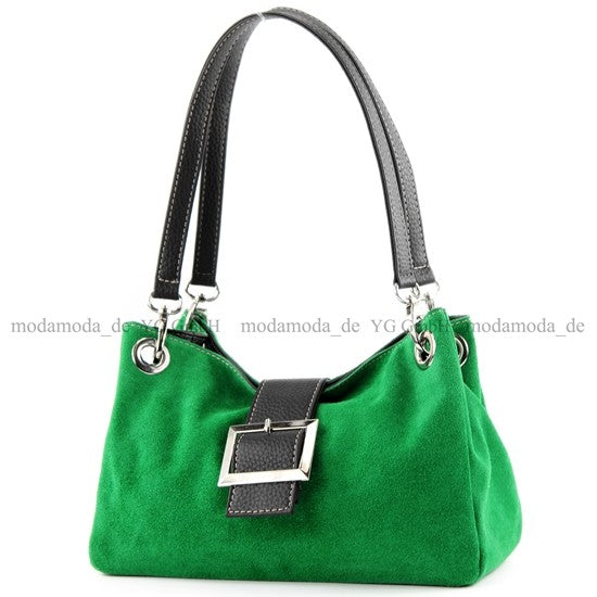 modamoda de - TL02 - ital Kleine Henkeltasche aus Wildleder