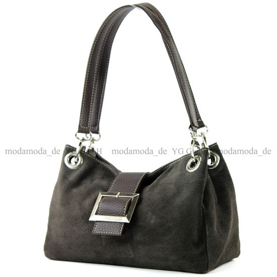 modamoda de - TL02 - ital Kleine Henkeltasche aus Wildleder