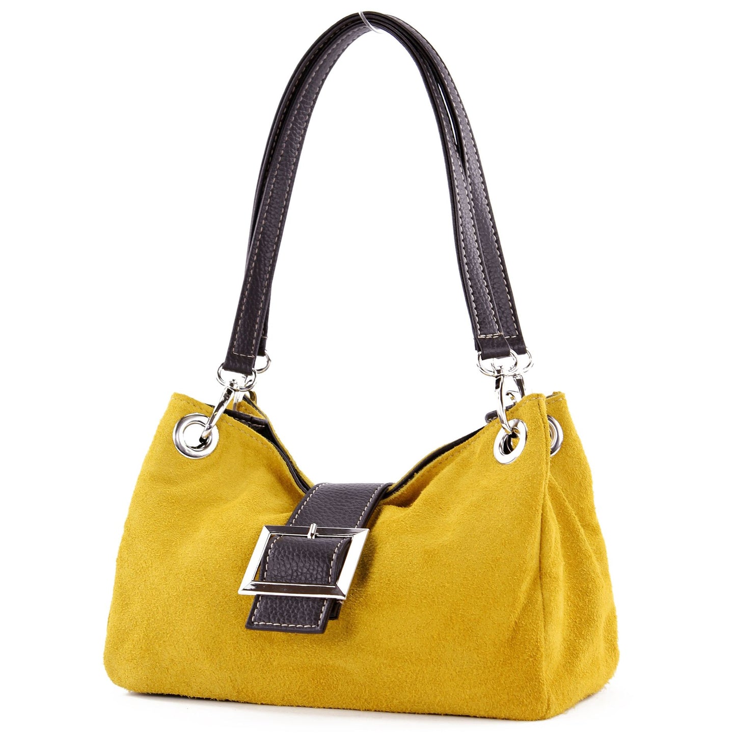 modamoda de - TL02 - ital Kleine Henkeltasche aus Wildleder