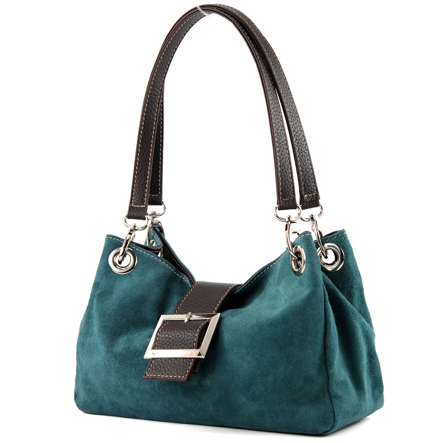 modamoda de - TL02 - ital Kleine Henkeltasche aus Wildleder