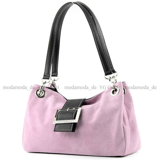 modamoda de - TL02 - ital Kleine Henkeltasche aus Wildleder