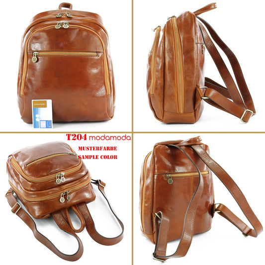 modamoda de - T204 -  ital. Unisex Rucksack aus Leder