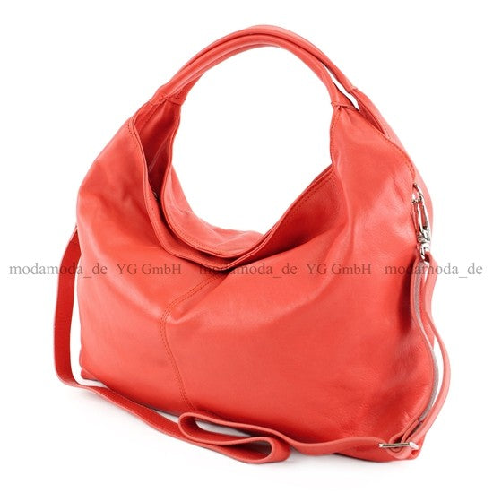 modamoda de - DS26 - ital Damenhandtasche aus Nappaleder