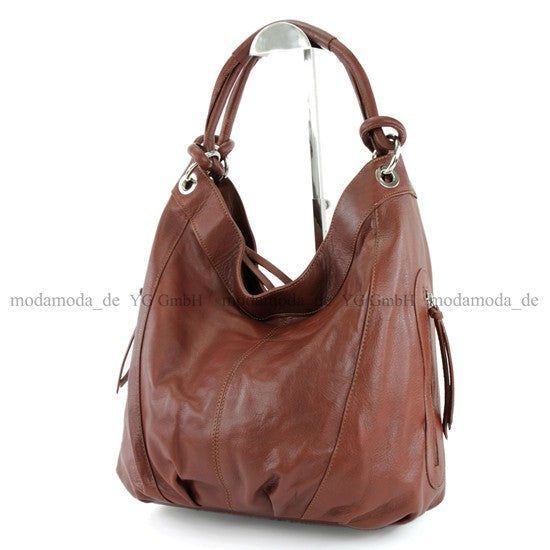 modamoda de - Z18 - ital Damenhandtasche aus Leder/Nappaleder
