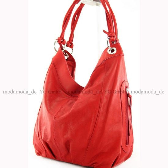 modamoda de - Z18 - ital Damenhandtasche aus Leder/Nappaleder