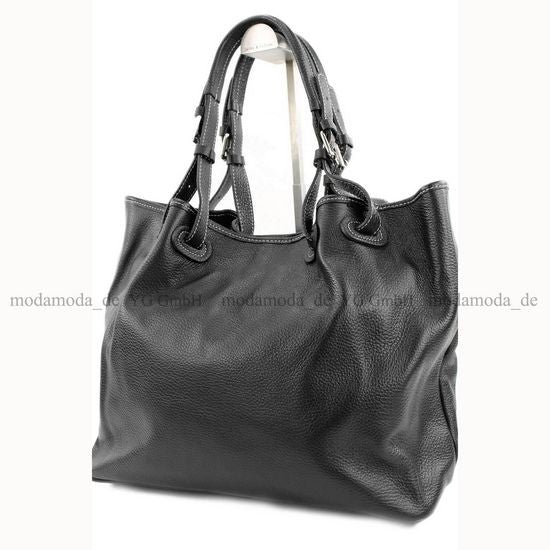 modamoda de – T08 -  ital Schultertasche aus Echt Leder Damen