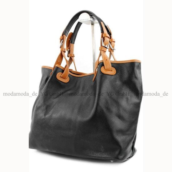 modamoda de – T08 -  ital Schultertasche aus Echt Leder Damen