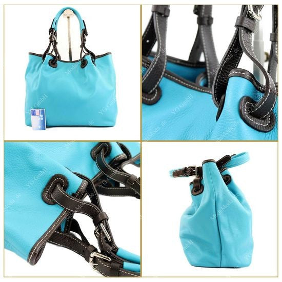 modamoda de – T08 -  ital Schultertasche aus Echt Leder Damen