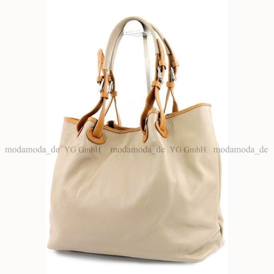 modamoda de – T08 -  ital Schultertasche aus Echt Leder Damen