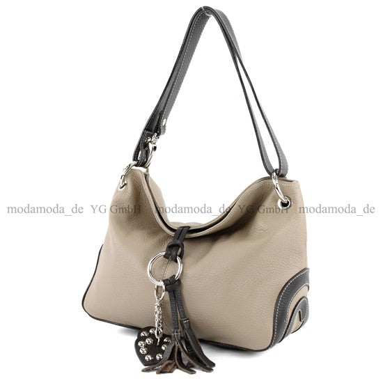 modamoda de - T10 - ital. Leder Schultertasche Umhängetasche
