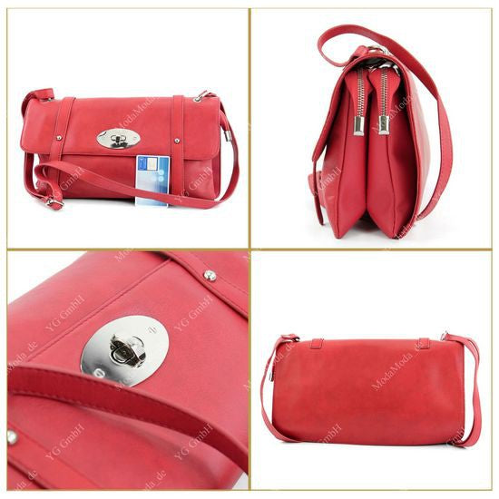 modamoda de T21 Damen Nappaleder Umhängetasche Schultertasche handmade in Italy