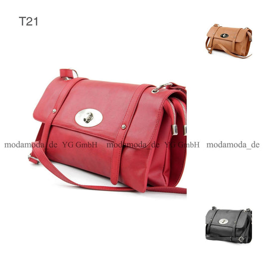 modamoda de T21 Damen Nappaleder Umhängetasche Schultertasche handmade in Italy